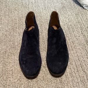 Trask Allison Navy Suede Booties